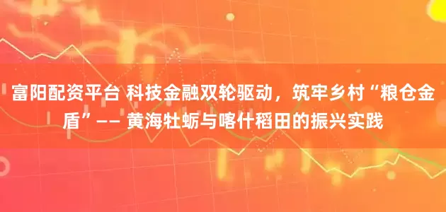 富阳配资平台 科技金融双轮驱动，筑牢乡村“粮仓金盾”—— 黄海牡蛎与喀什稻田的振兴实践
